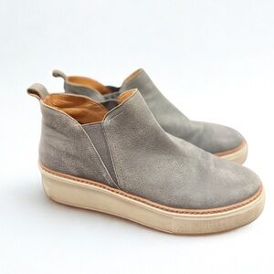J Slides NYC Gray Suede Platform Slip-On Sneakers Women’s Size 10